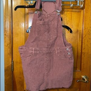 American eagle corduroy overall